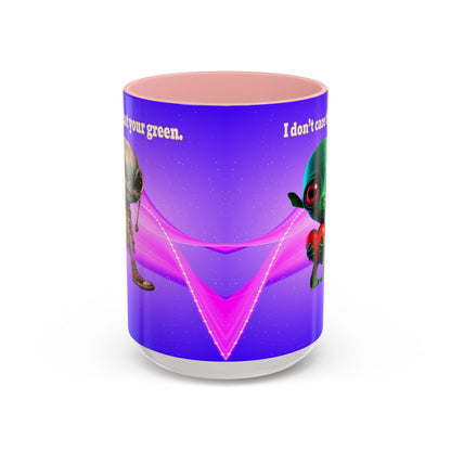 I don't care that your grey - Accent Mug (purple-pink wave)