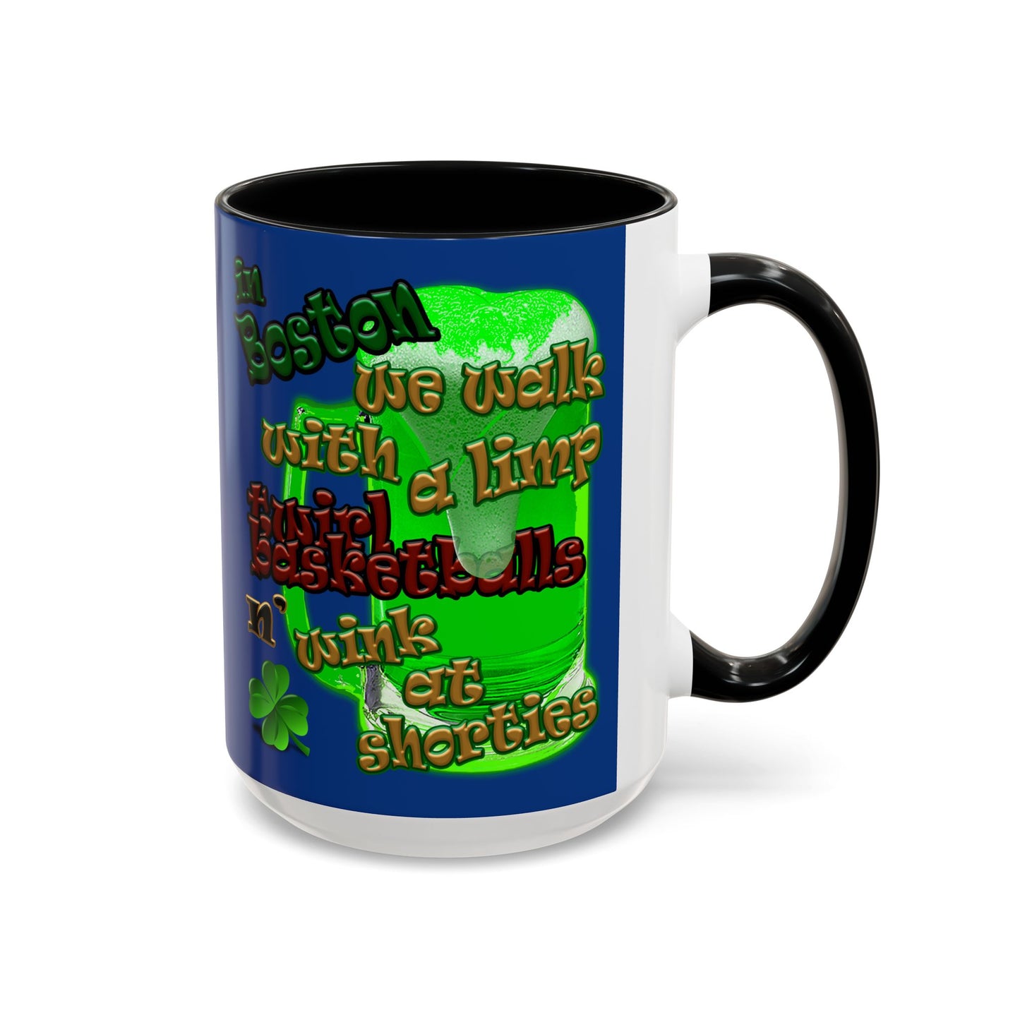 celtics logo - Accent Mug (dark blue)