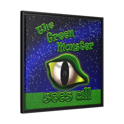green monster - framed canvas art ('snoops' background)