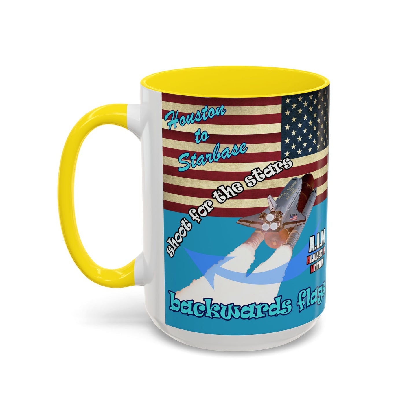 shoot for the stars - Accent Mug (turquoise)