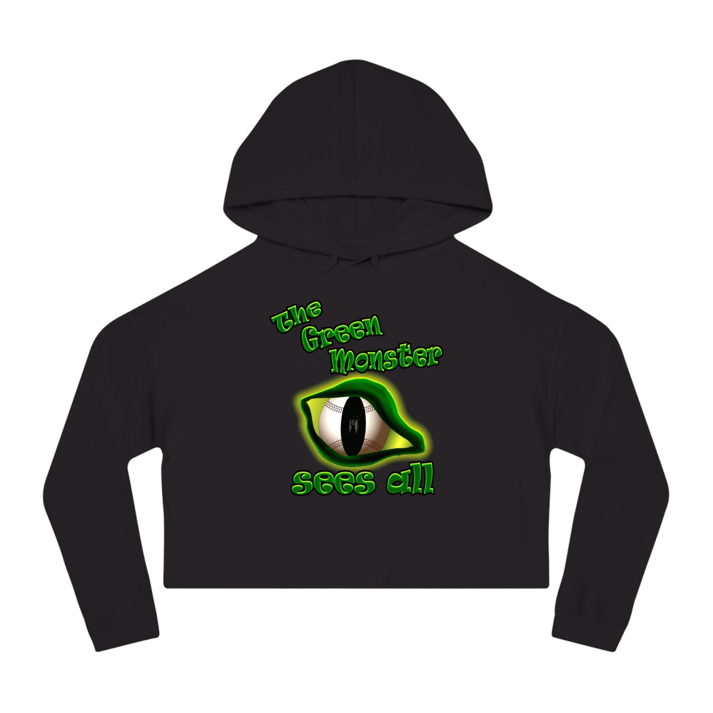 green monster - Women’s Cropped Hooded Sweatshirt