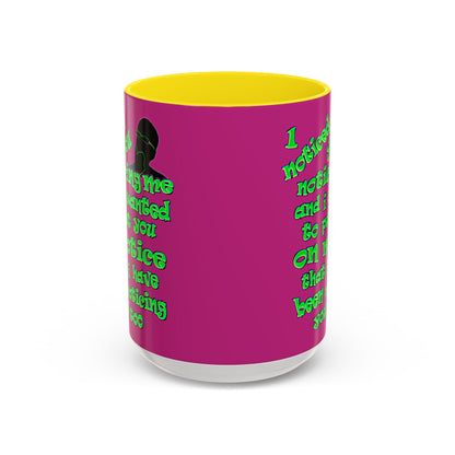 noticed you noticing - Accent Mug (pink)