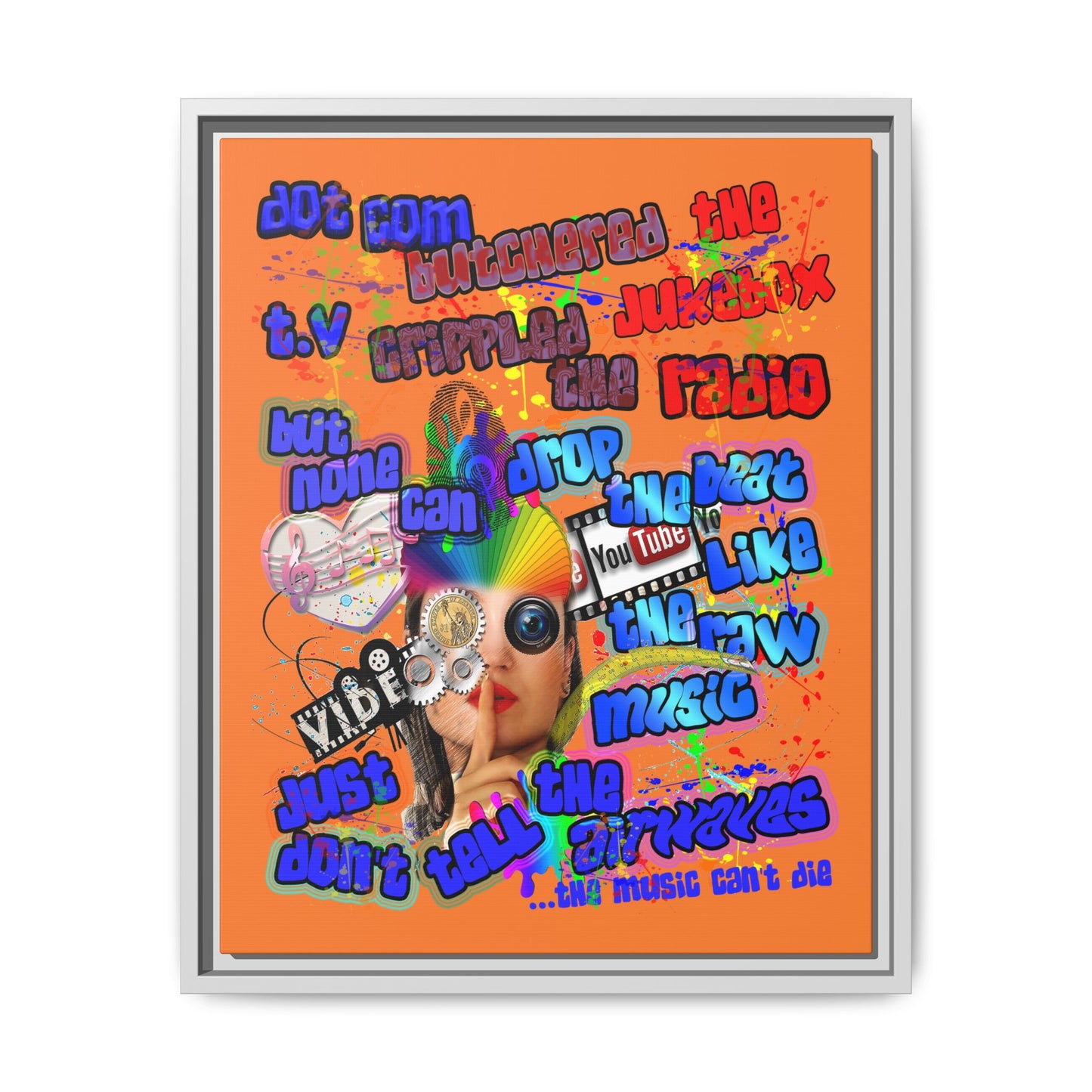 drop the beat - framed canvas art (crusta)