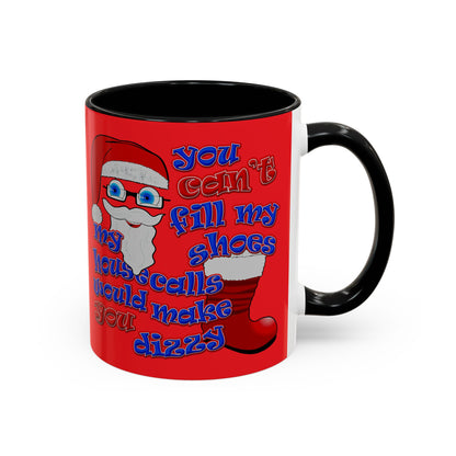 santa's shoes - Accent Mug (red)