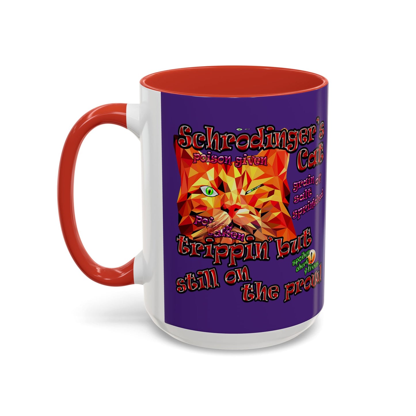 schrodinger's cat - Accent Mug (purple)