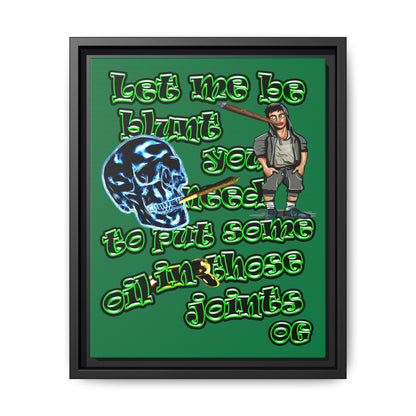 og - framed canvas art (dark green)