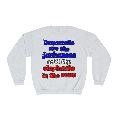 donkeys and elephants - Unisex NuBlend® Crewneck Sweatshirt