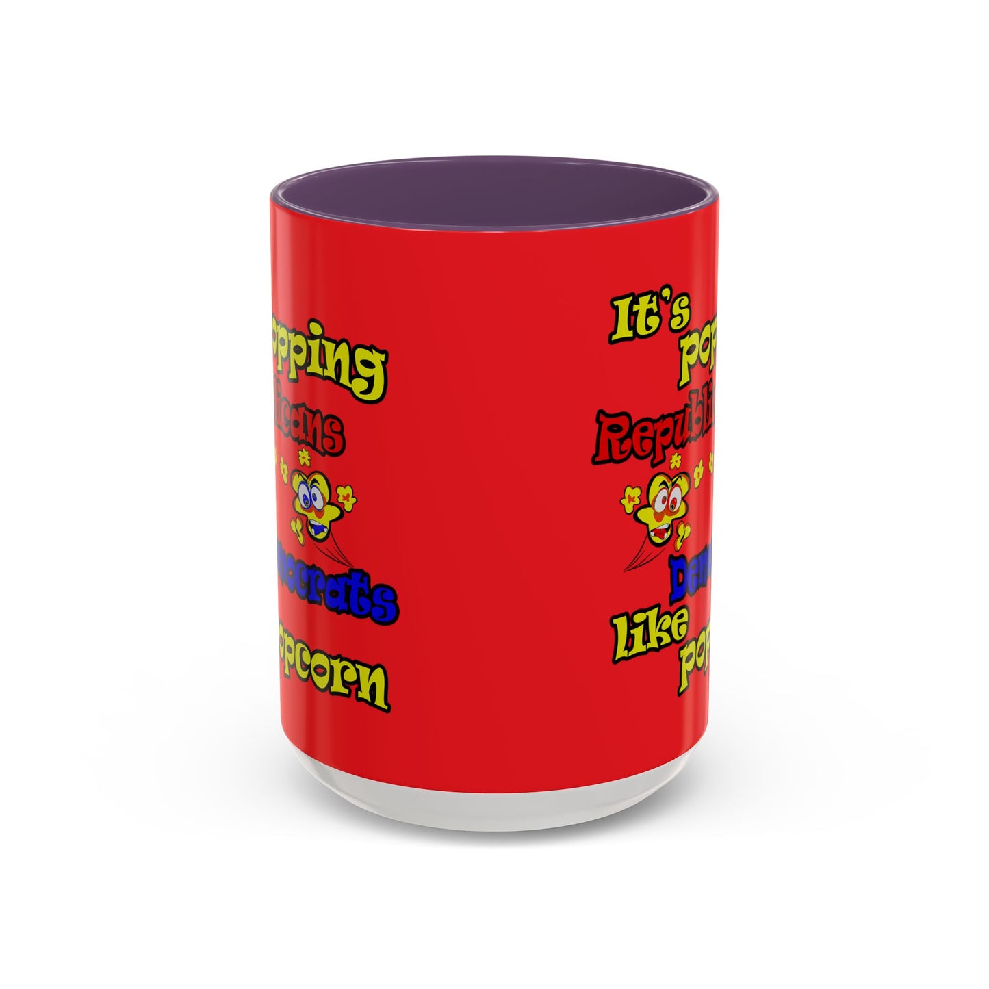 popping like popcorn - Accent Mug (red)