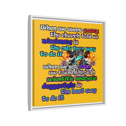 doggystyle - framed canvas art (yellow)
