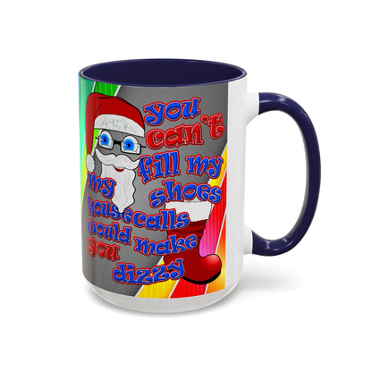 santa's shoes - Accent Mug (rainbow split)