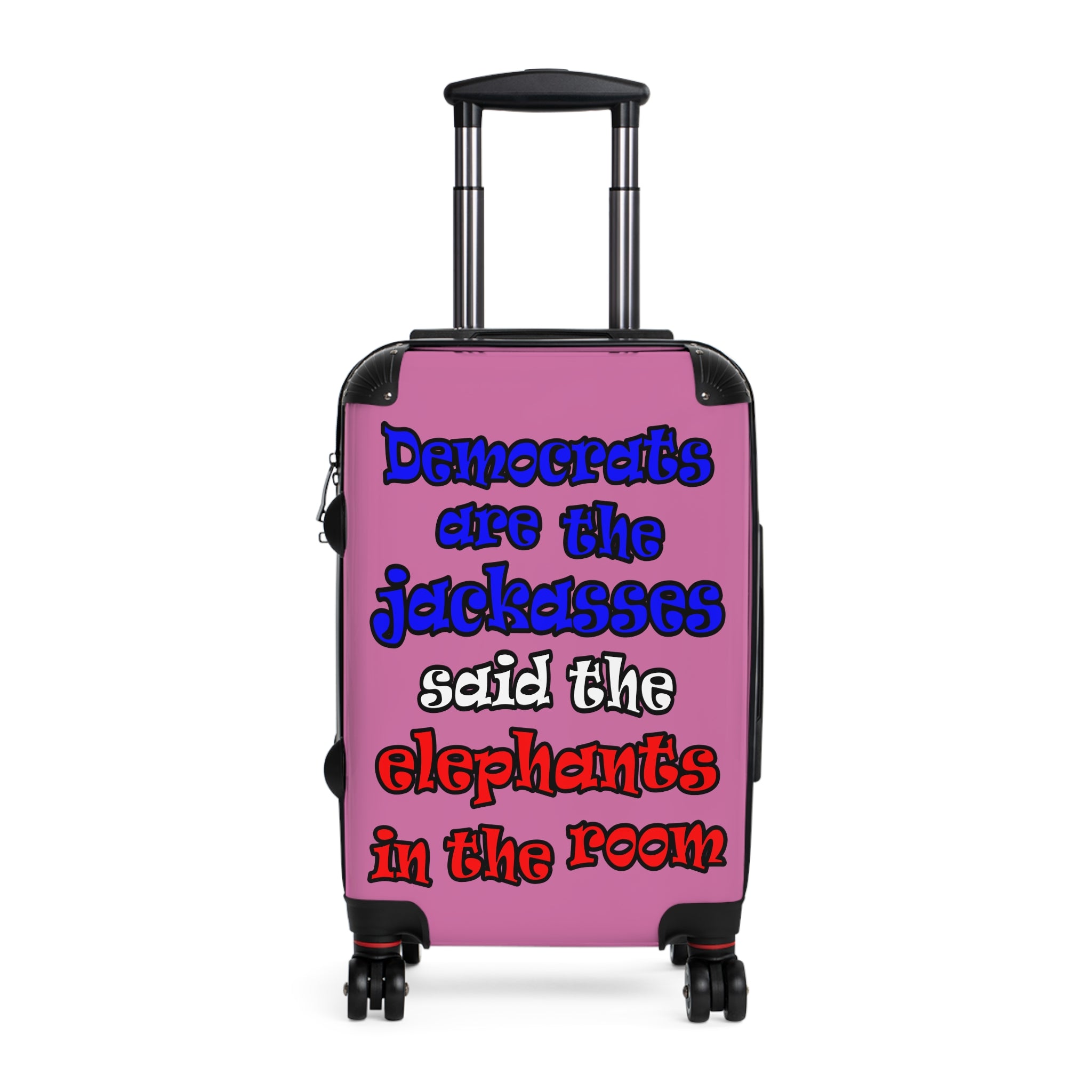 donkeys and elephants - Suitcase (light pink)