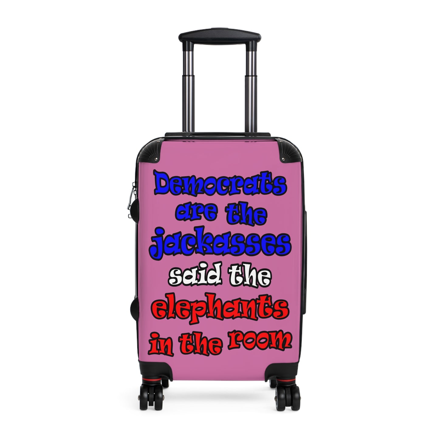 donkeys and elephants - Suitcase (light pink)