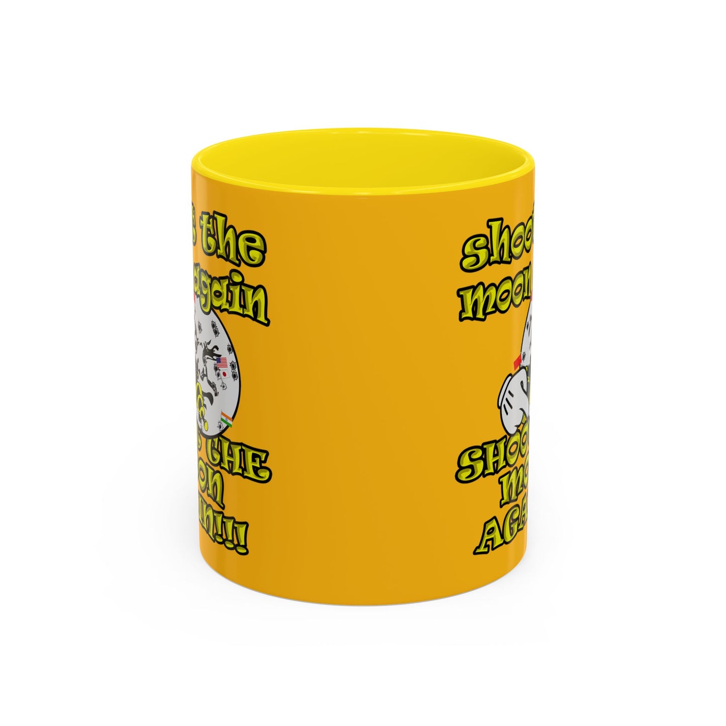 shoot the moon again - Accent Mug (yellow)