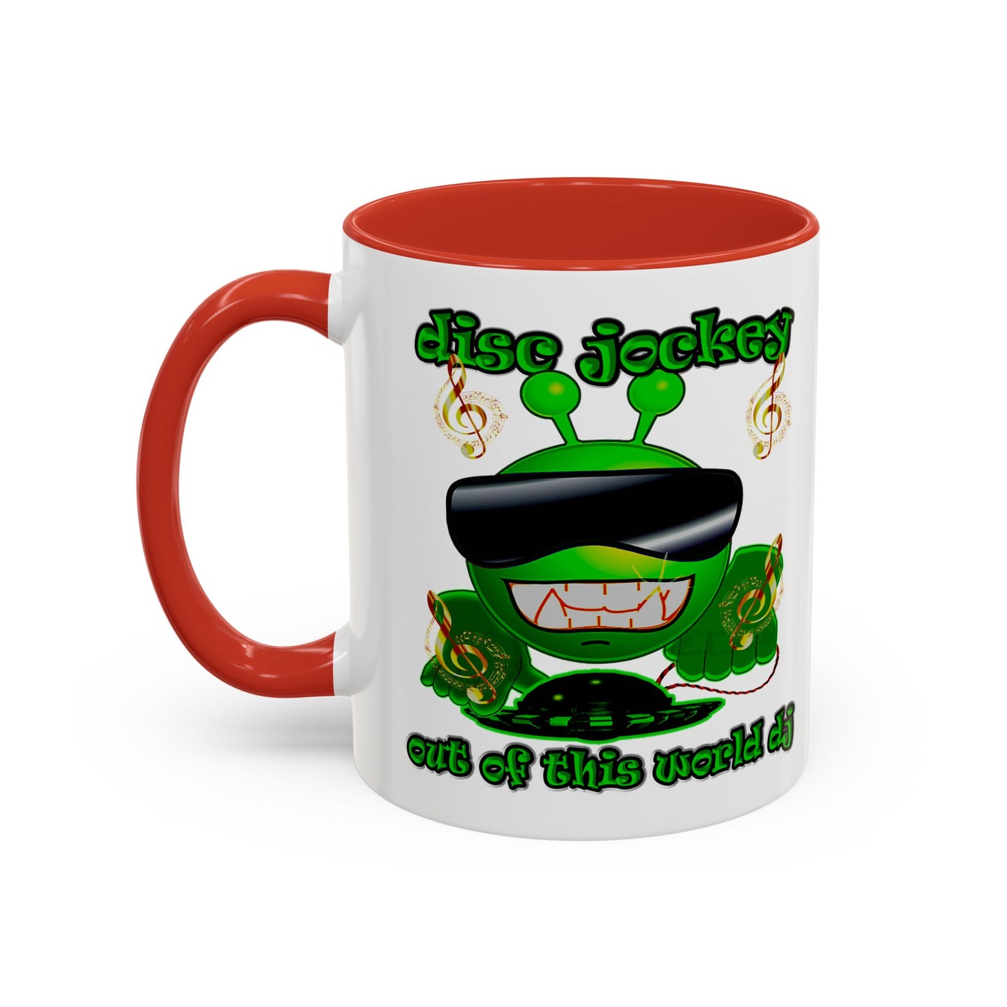 disc jockey - Accent Mug (white)