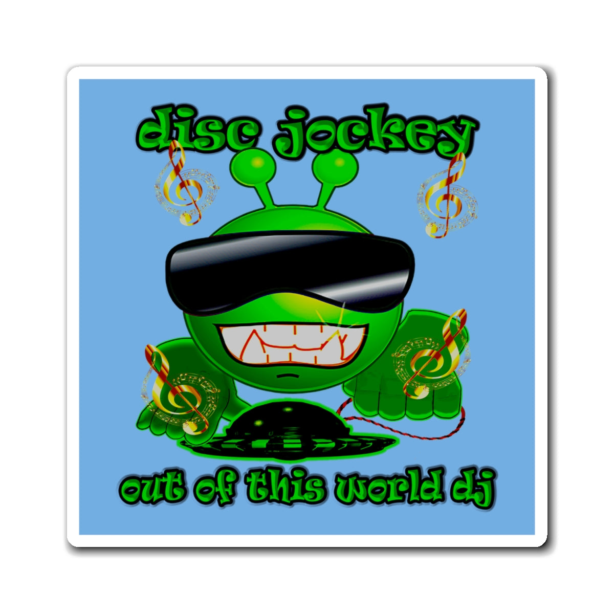 disc jockey - Magnets - (light blue)