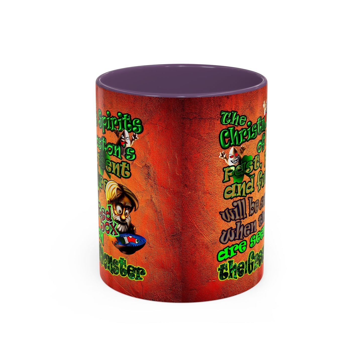 christmas spirits of boston - Accent Mug (burnt orange)