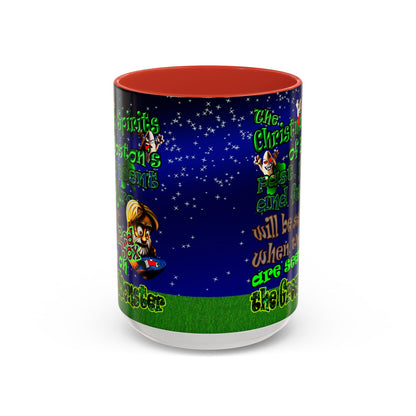 christmas spirits of boston - Accent Mug ('snoops' background)