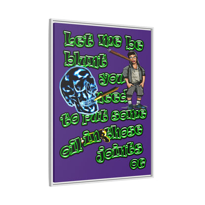 og - framed canvas art (purple)