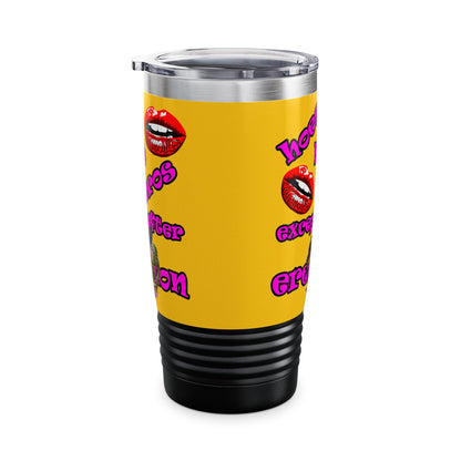 hoes b4 bros - Ringneck Tumbler, 20oz (yellow)