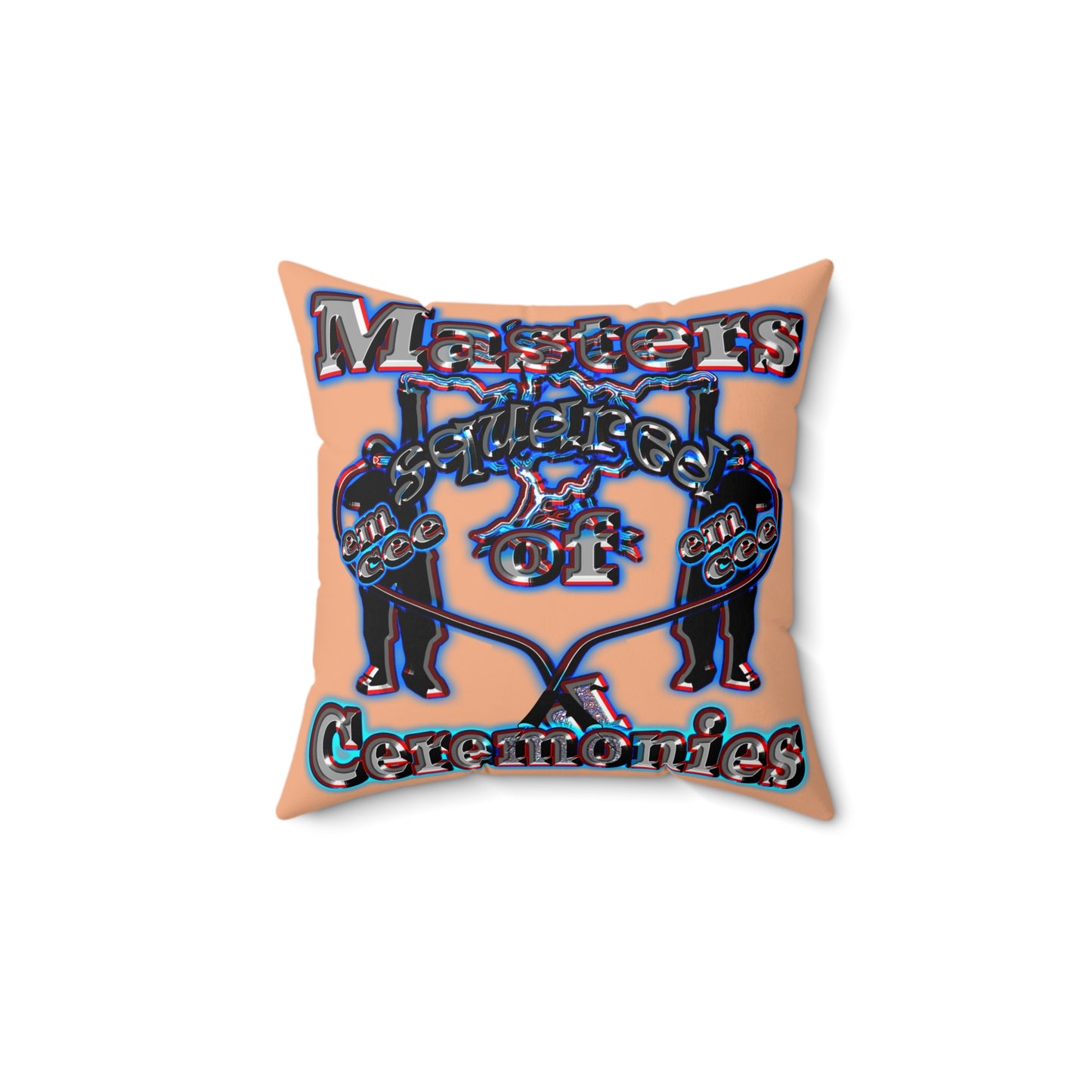 em cee squared - Faux Suede Square Pillow - (desert orange)