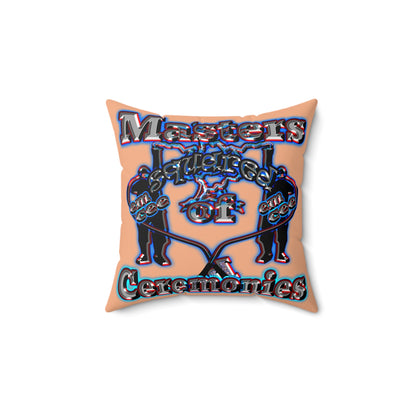 em cee squared - Faux Suede Square Pillow - (desert orange)