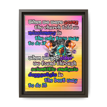 doggystyle - framed canvas art (color blur)