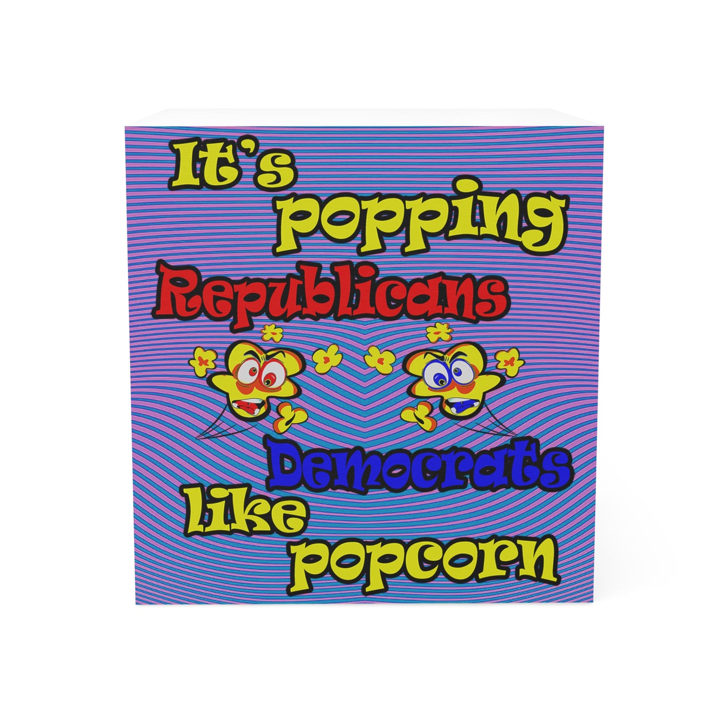 popping like popcorn - note cube (light blue-purple wave)