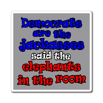 donkeys and elephants - Magnets - (grey)