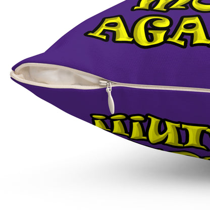 shoot the moon again - Spun Polyester Square Pillow - (purple)