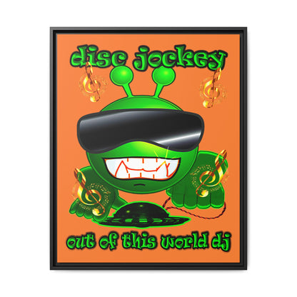 disc jockey - framed canvas art (crusta)