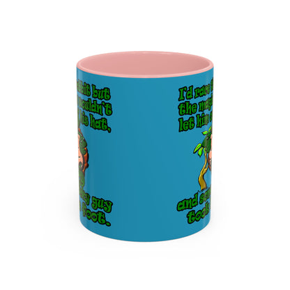 turtle race - Accent Mug (turquoise)