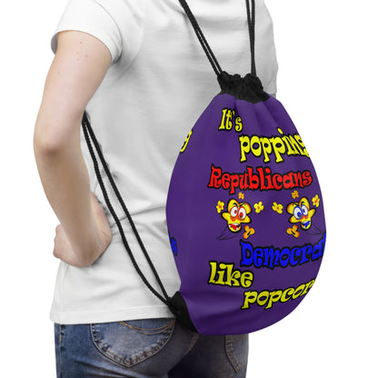 popping like popcorn - Drawstring Bag (purple)