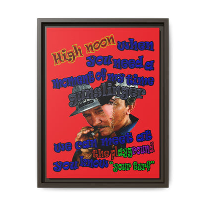 high noon - framed canvas art (red)
