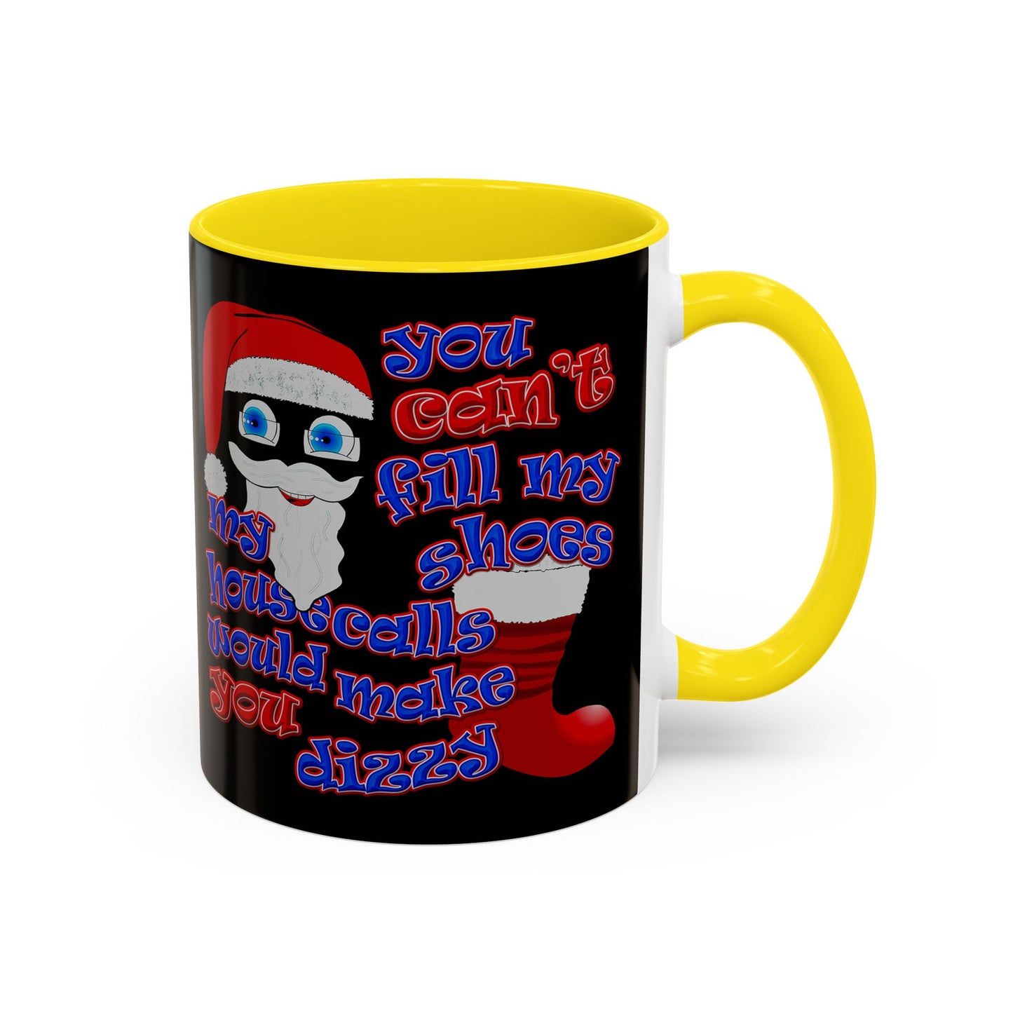 santa's shoes - Accent Mug (black)