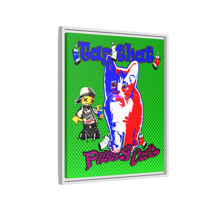 tag that - framed canvas art (logo green)