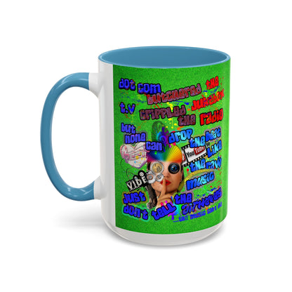 drop the beat - Accent Mug (green turf)