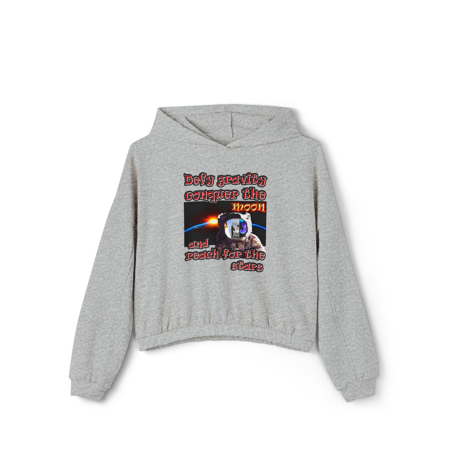 defy conquer reach - Women's Cinched Bottom Hoodie