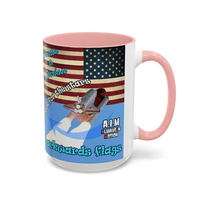 shoot for the stars - Accent Mug (light blue)