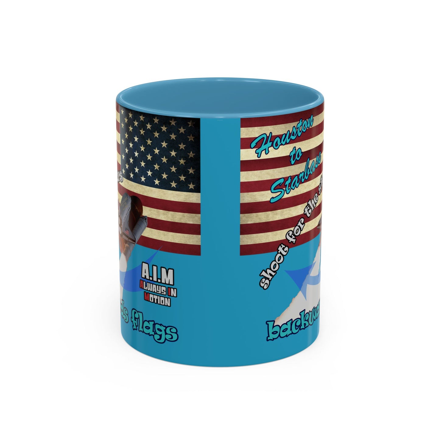 shoot for the stars - Accent Mug (turquoise)