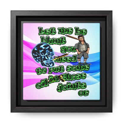 og - framed canvas art (light blue-pink wave)