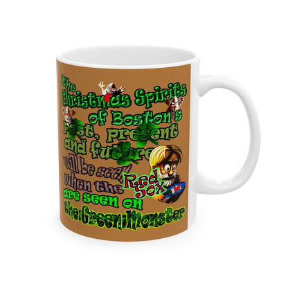 christmas spirits of boston - White Mug (light brown)