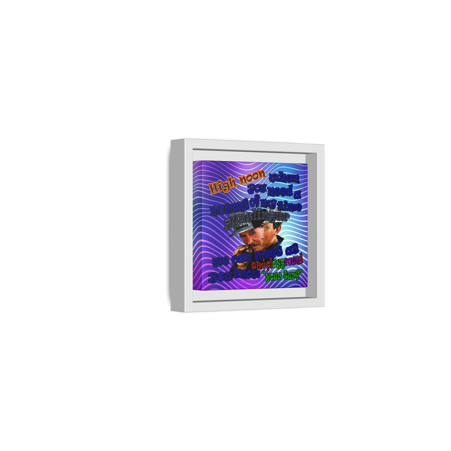 high noon - framed canvas art (purple wave)