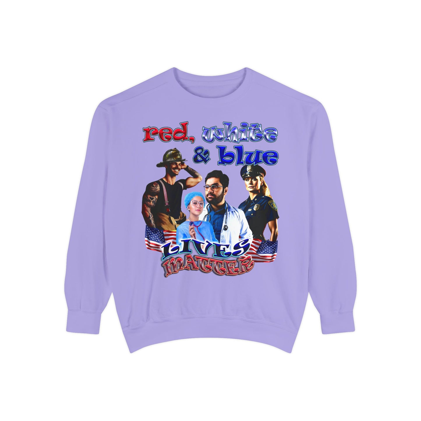rw&b lives matter - Unisex Garment-Dyed Sweatshirt
