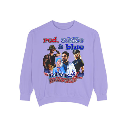 rw&b lives matter - Unisex Garment-Dyed Sweatshirt