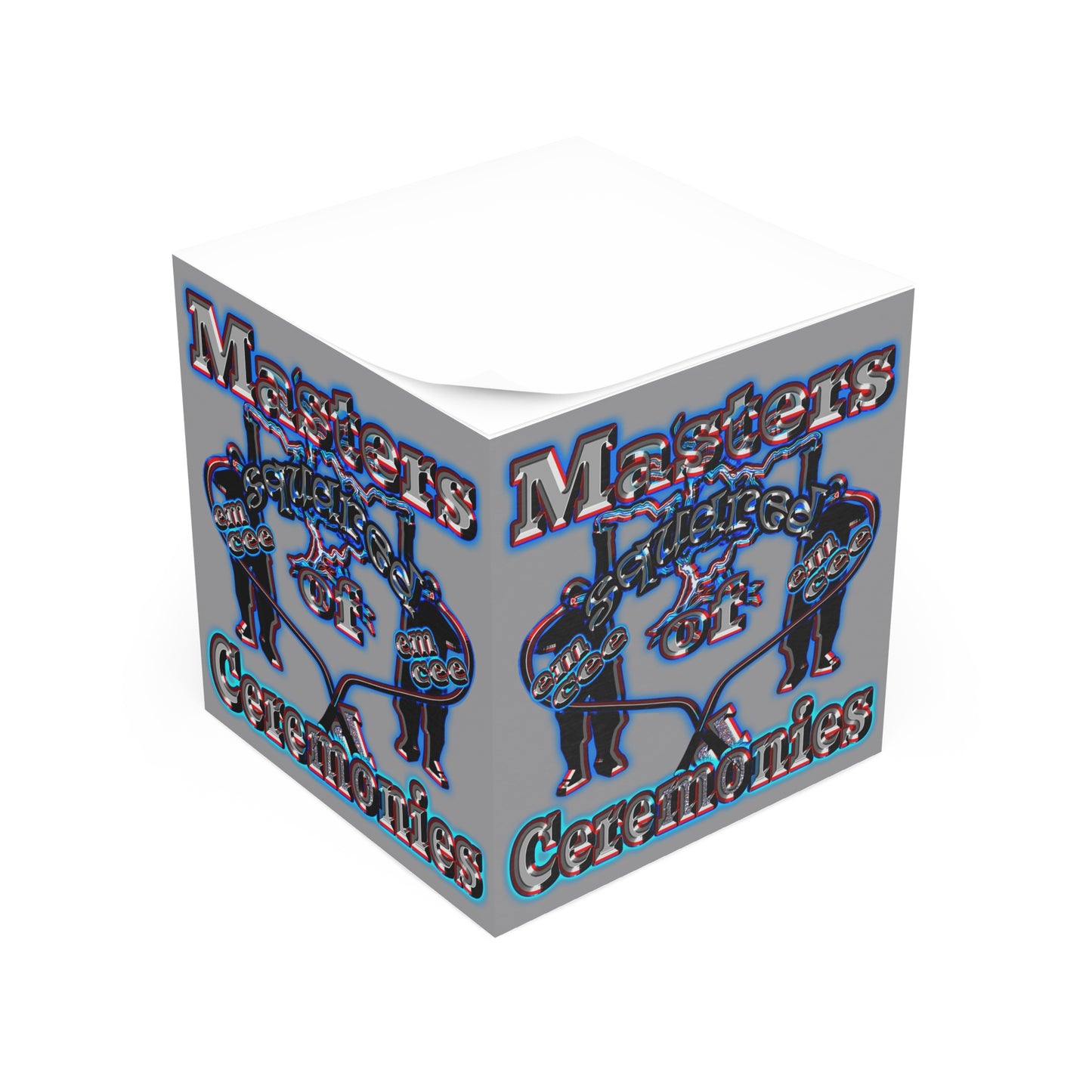 em cee squared - note cube (grey)