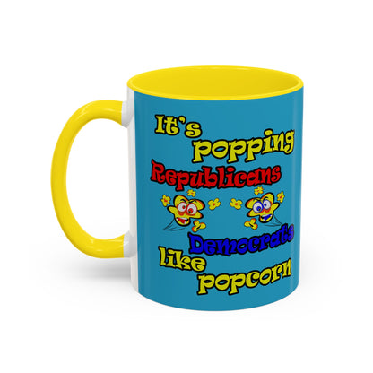 popping like popcorn - Accent Mug (turquoise)