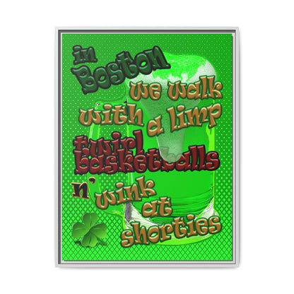 celtics logo - framed canvas art (logo green)