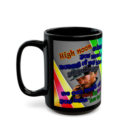 high noon - Black Mug (rainbow split)