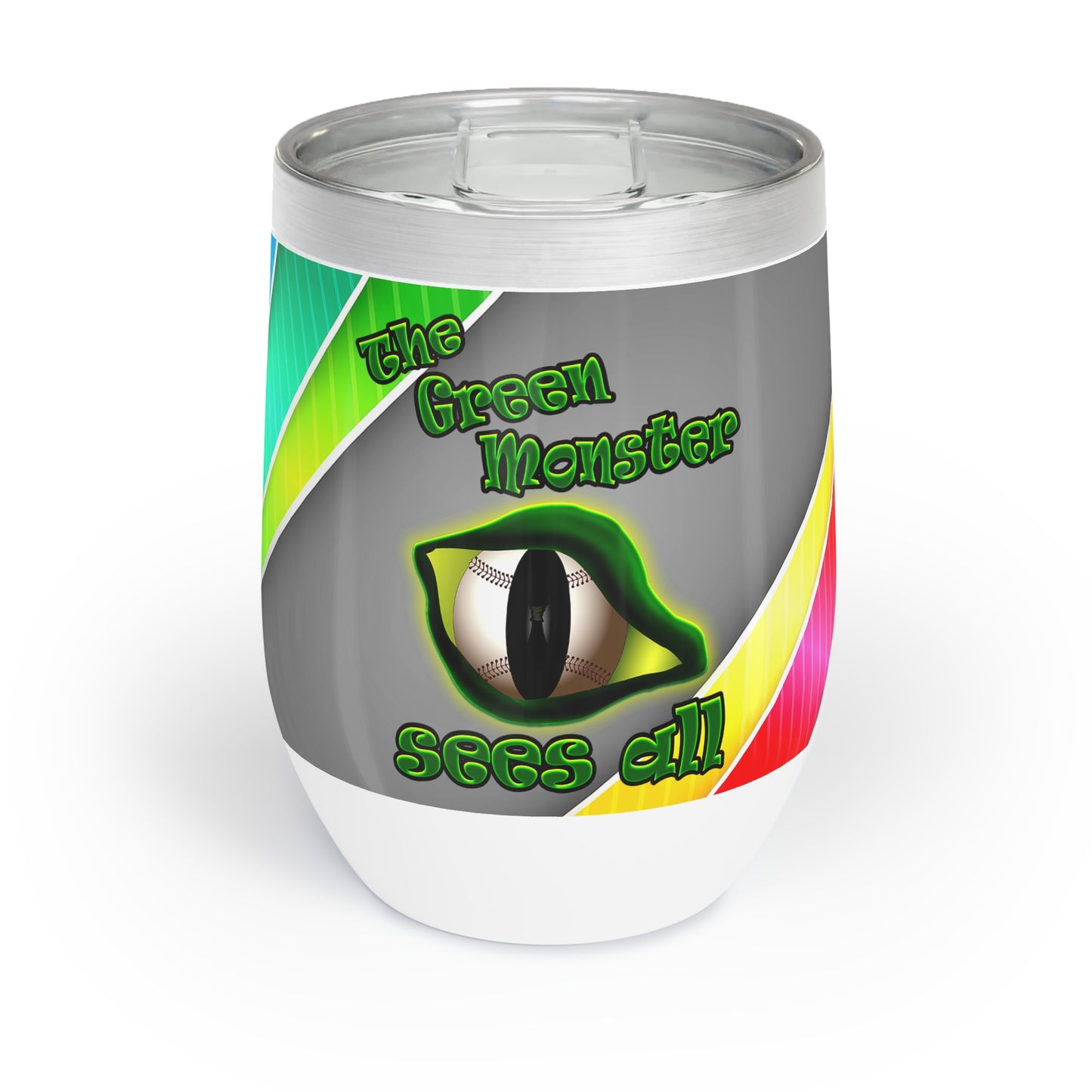 green monster - Chill Wine Tumbler (rainbow split)