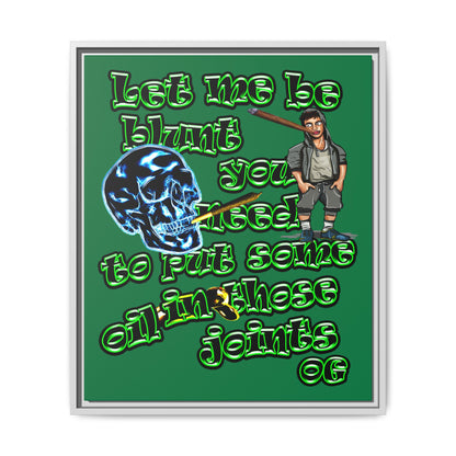 og - framed canvas art (dark green)